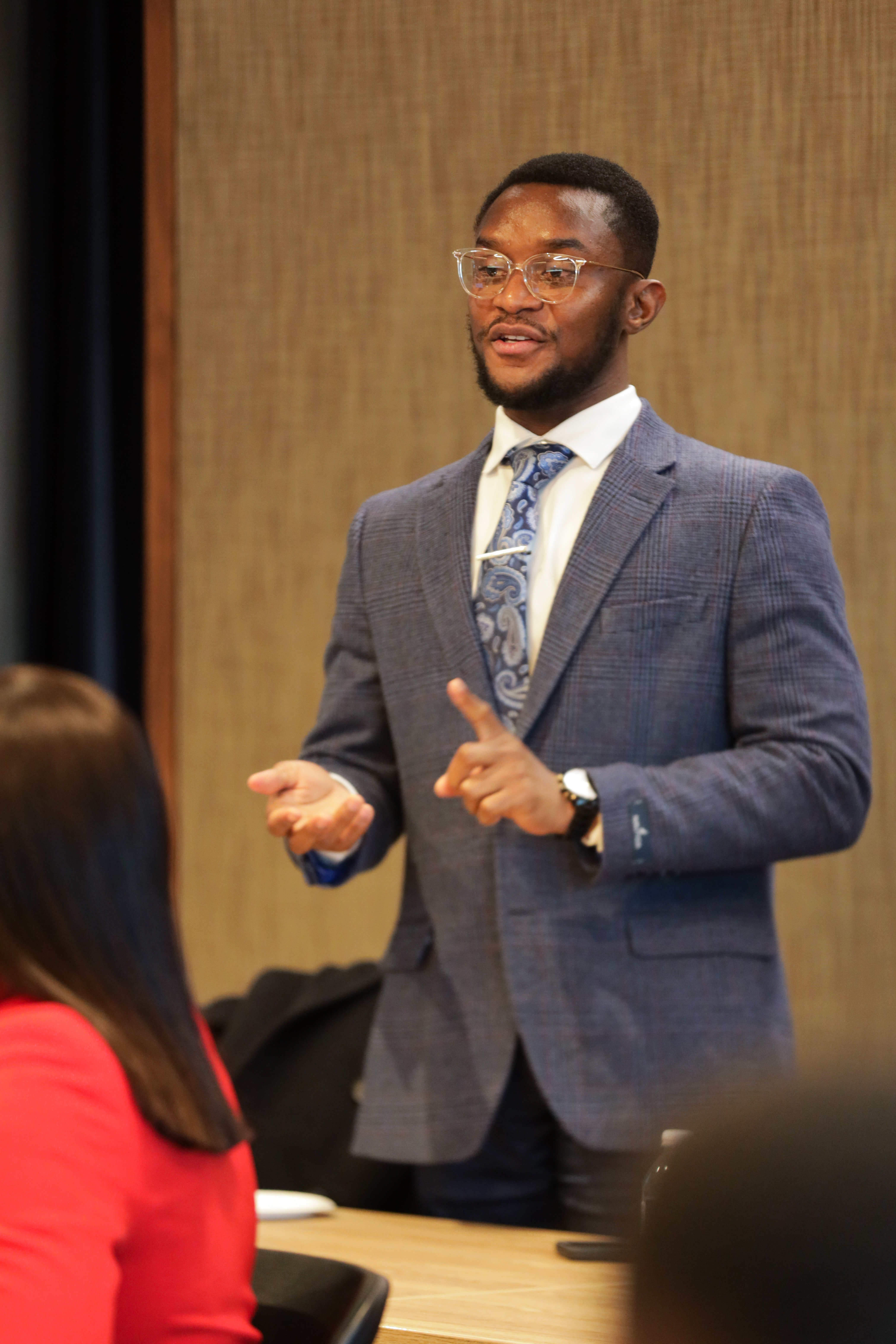 Bernard Abeiku Mensah presenting research